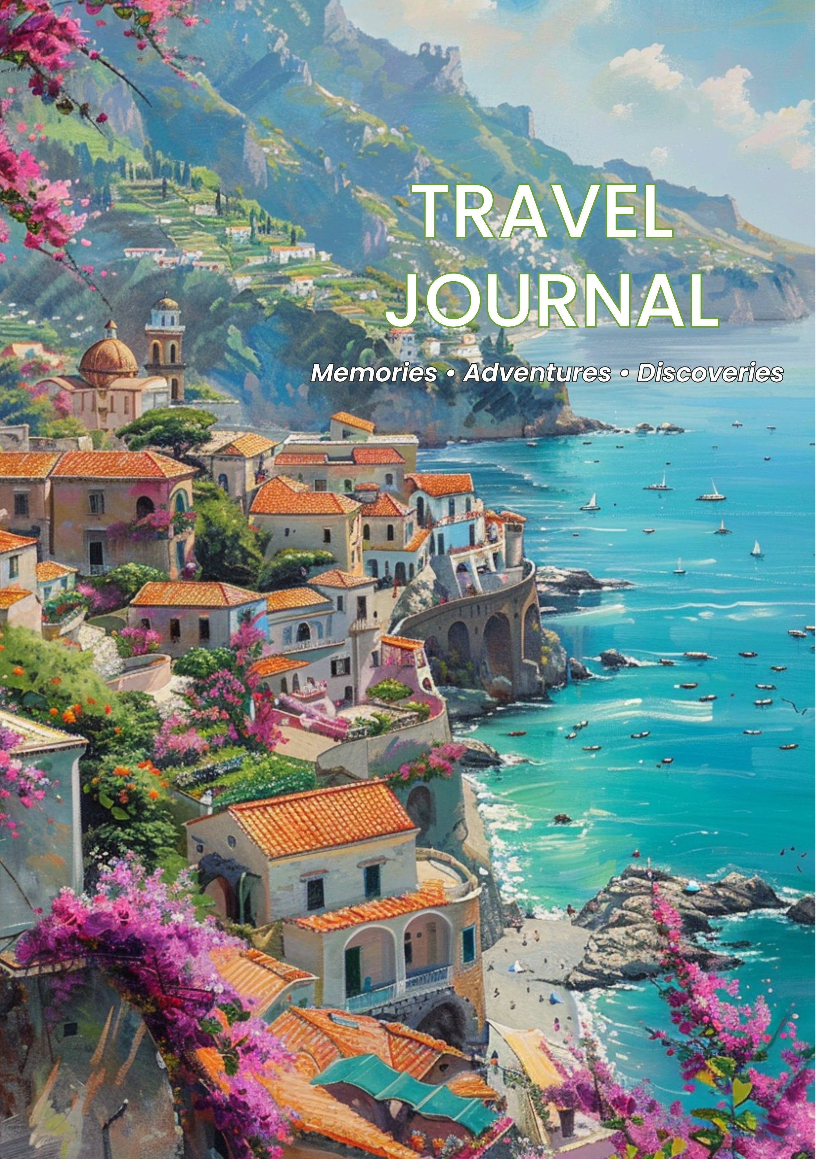 Travel Journal | Beautiful Destination Notebook | Lined Travel Diary | Oxford, Amalfi Coast, Cinque Terre, Matapouri & Liguria