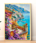 Amalfi Coast | Painterly Italian Coastal Wall Art Print