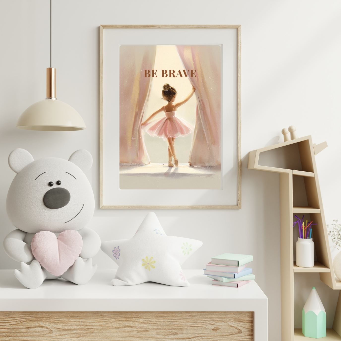 Be Brave | Ballet Affirmation Wall Art Print