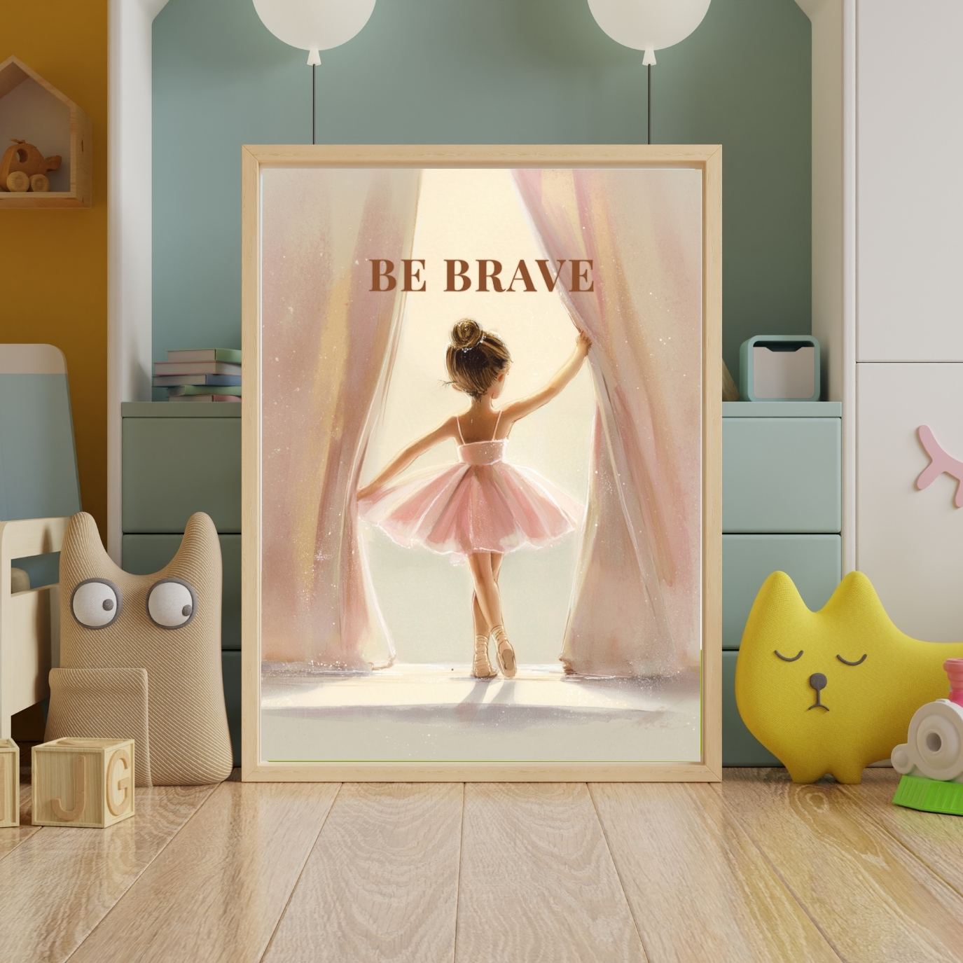 Be Brave | Ballet Affirmation Wall Art Print