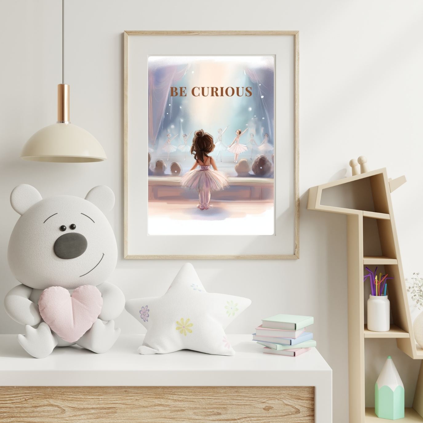 Be Curious | Ballet Affirmation Wall Art Print