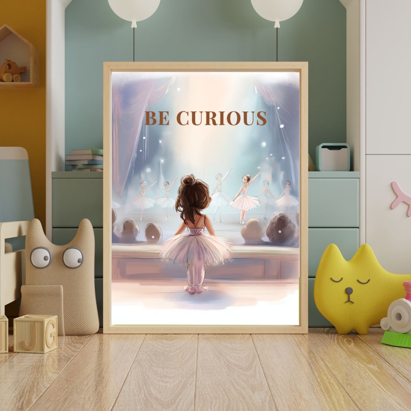 Be Curious | Ballet Affirmation Wall Art Print