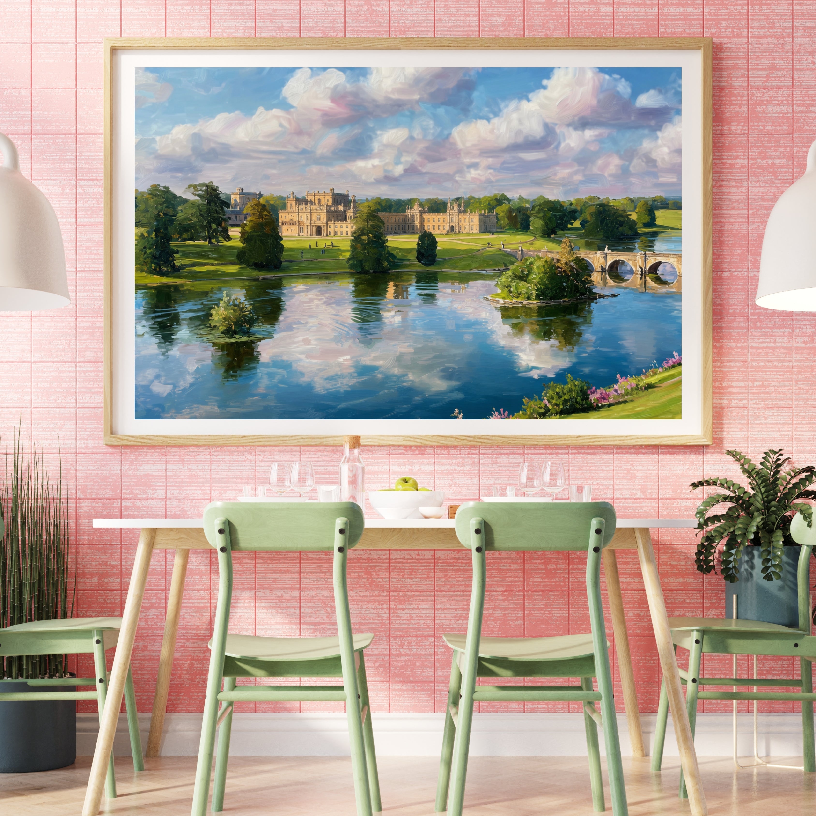 Blenheim Palace | Painterly Country House Wall Art Print