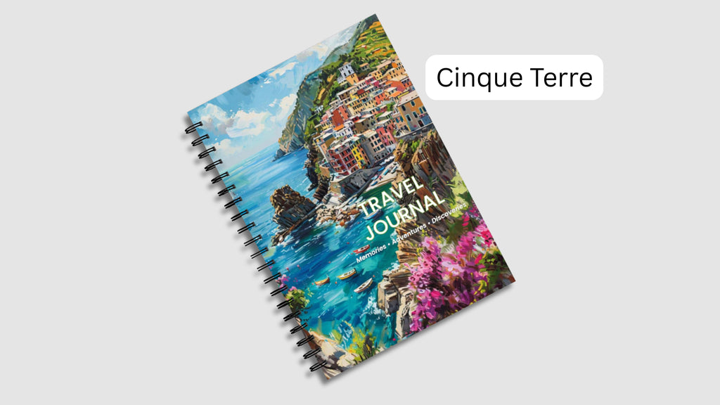 Travel Journal | Beautiful Destination Notebook | Lined Travel Diary | Oxford, Amalfi Coast, Cinque Terre, Matapouri & Liguria