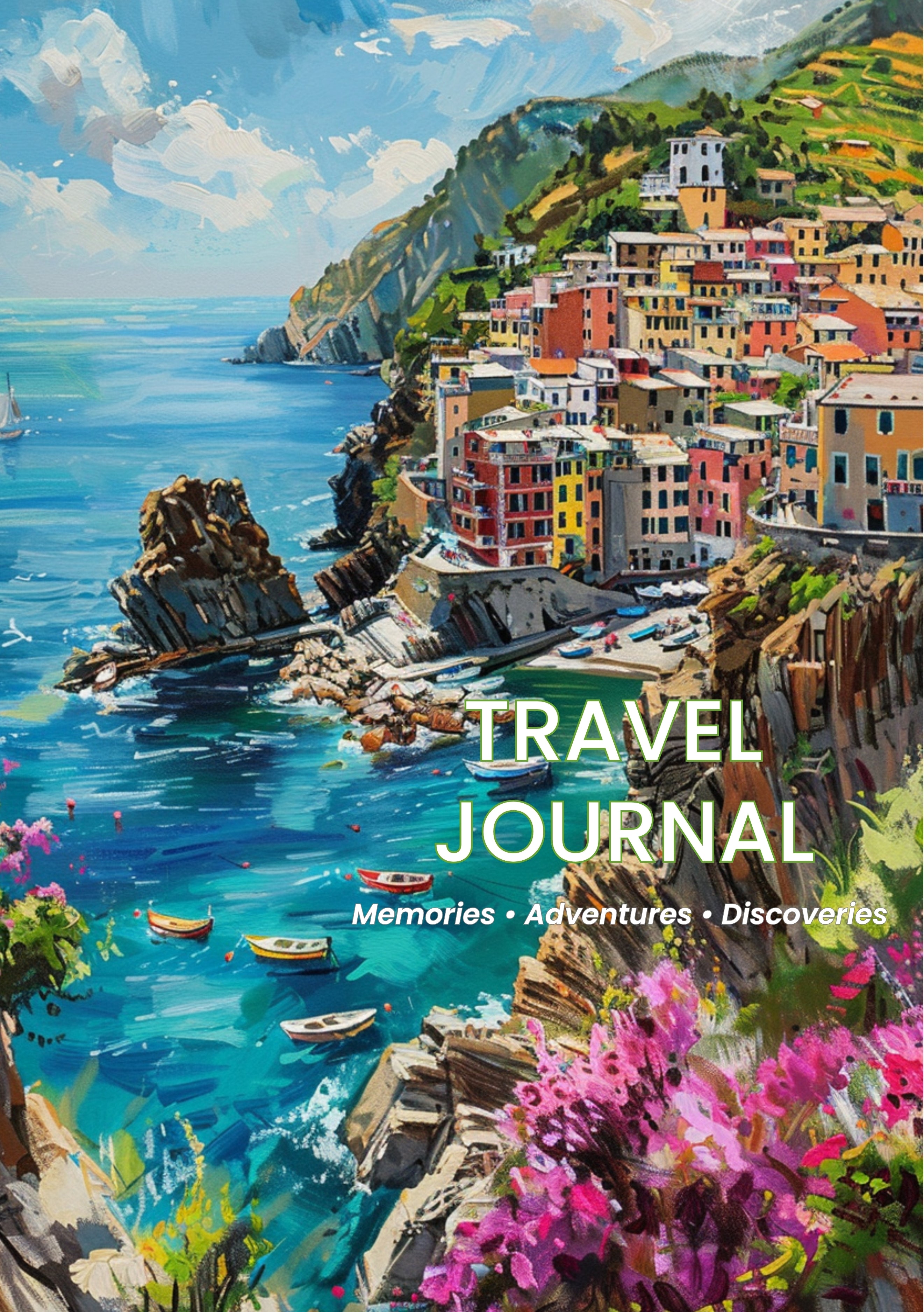 Travel Journal | Beautiful Destination Notebook | Lined Travel Diary | Oxford, Amalfi Coast, Cinque Terre, Matapouri & Liguria