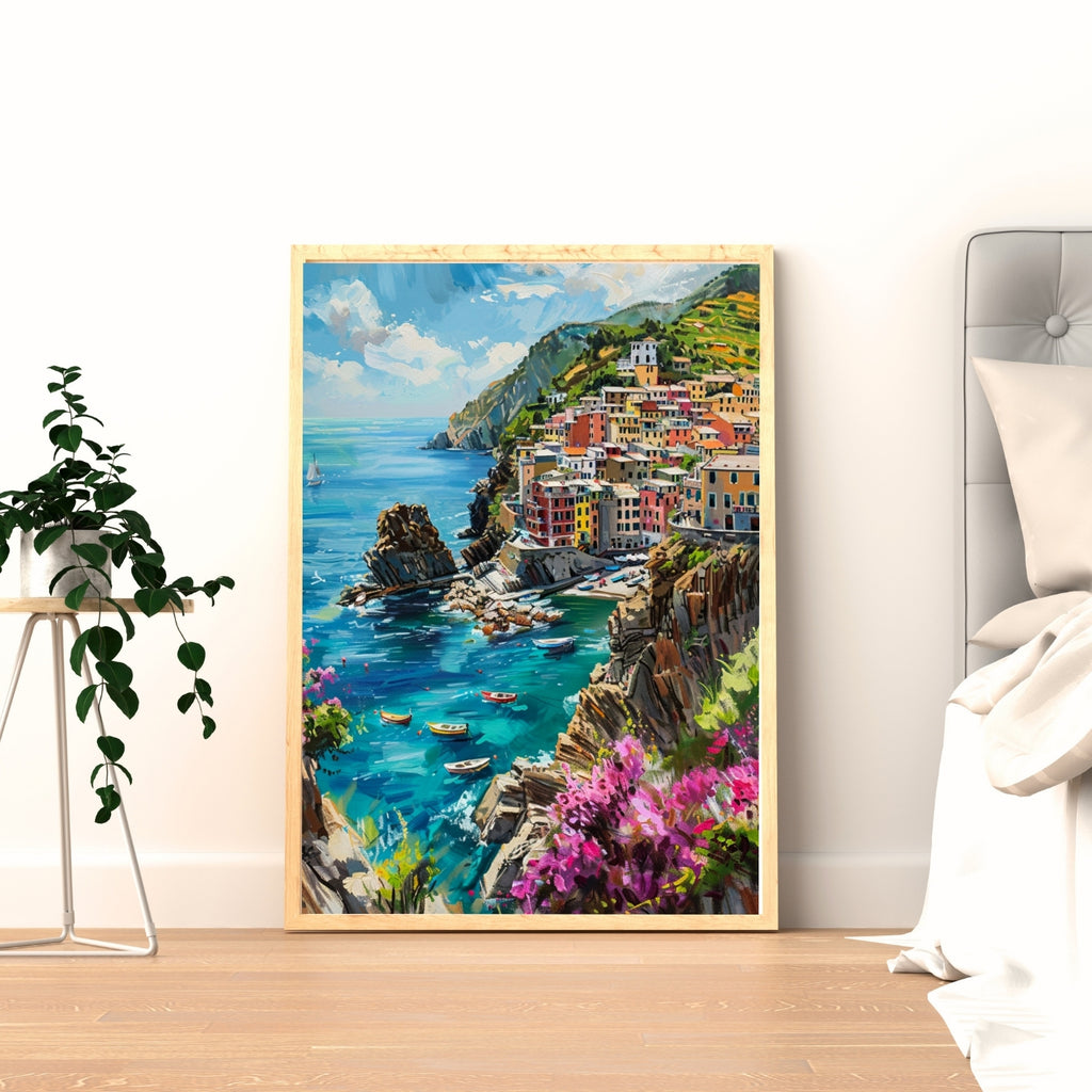 Cinque Terre | Painterly Italian Coastal Wall Art Print