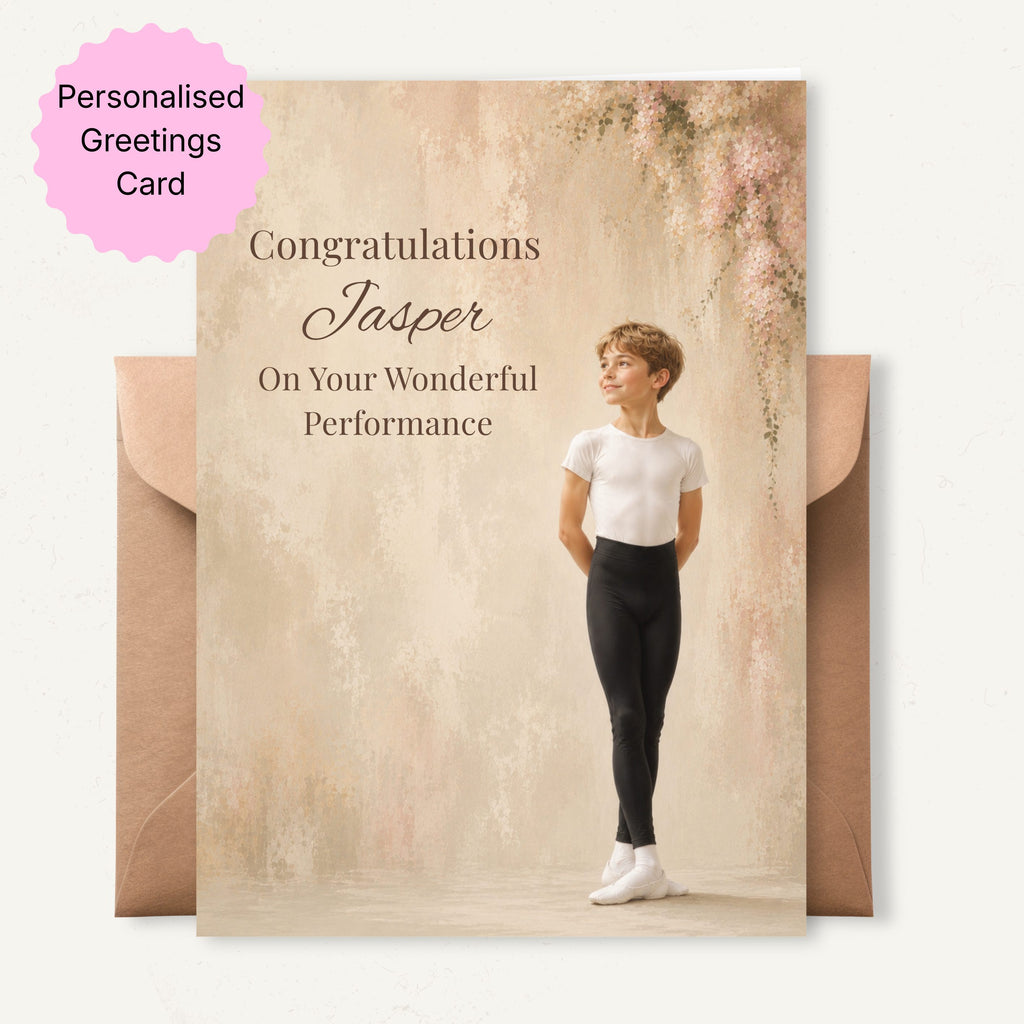Personalised Dance Congratulations Card | Boy & Girl Performance Card
