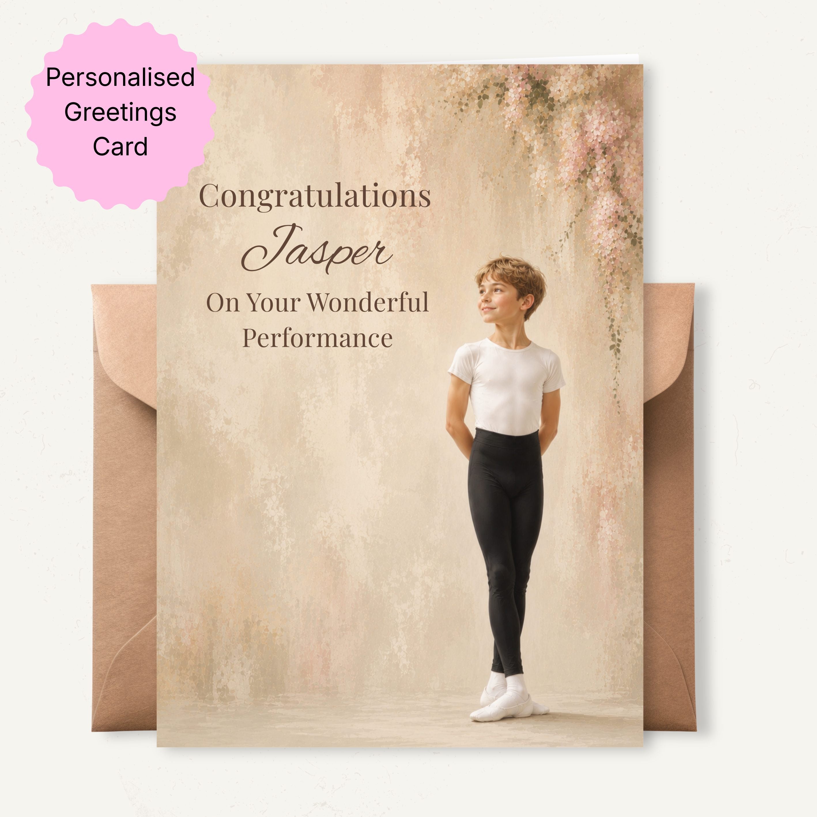 Personalised Dance Congratulations Card | Boy & Girl Performance Card