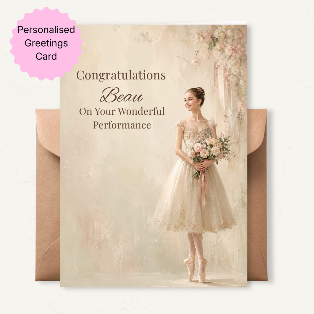 Personalised Dance Congratulations Card | Boy & Girl Performance Card