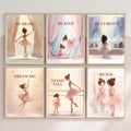 Ballet Affirmation Wall Art Set | Set of 6 Inspirational Dance Prints