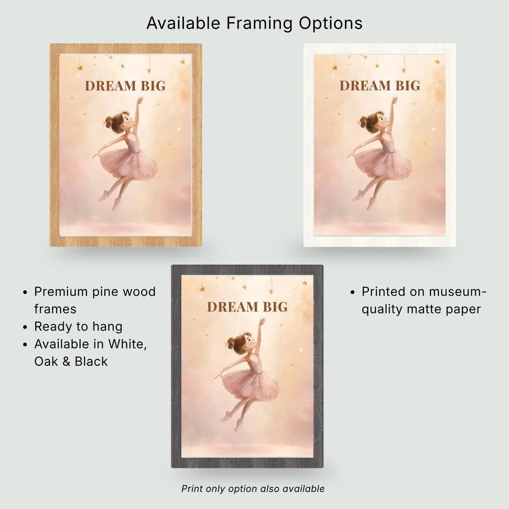Dream Big | Ballet Affirmation Wall Art Print