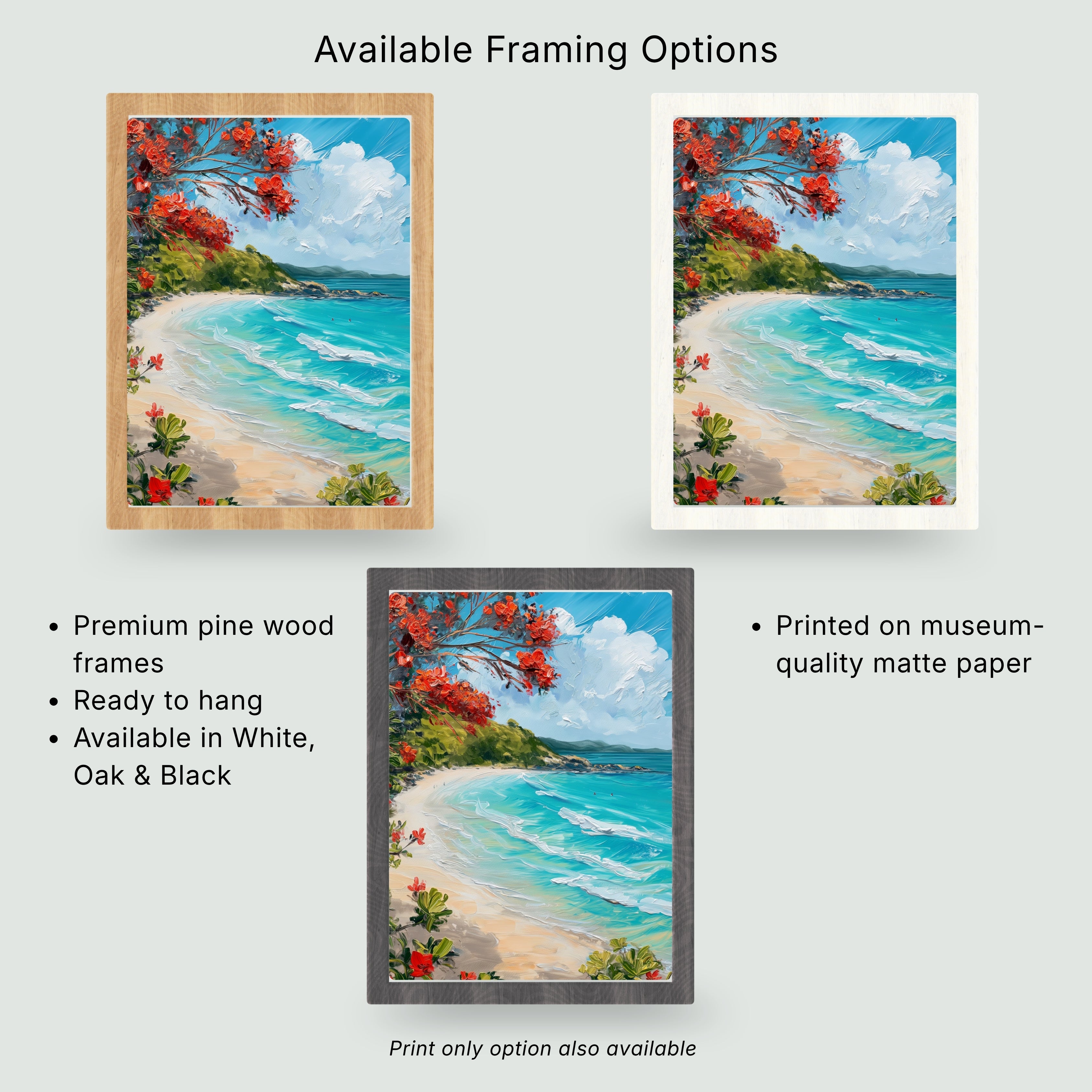 Matapouri Bay | Painterly New Zealand Coastal Wall Art Print