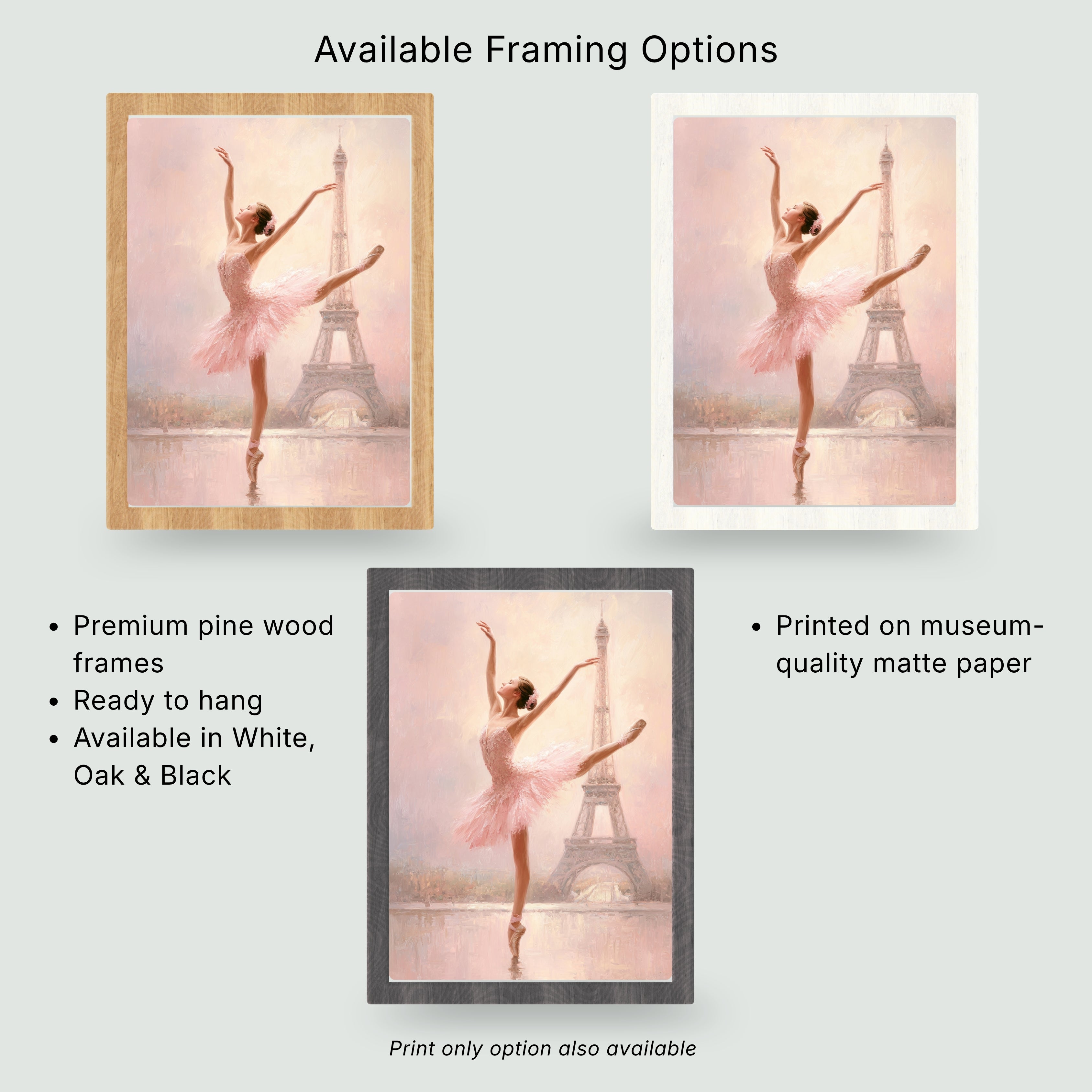 Arabesque | Painterly Ballet Wall Art Print
