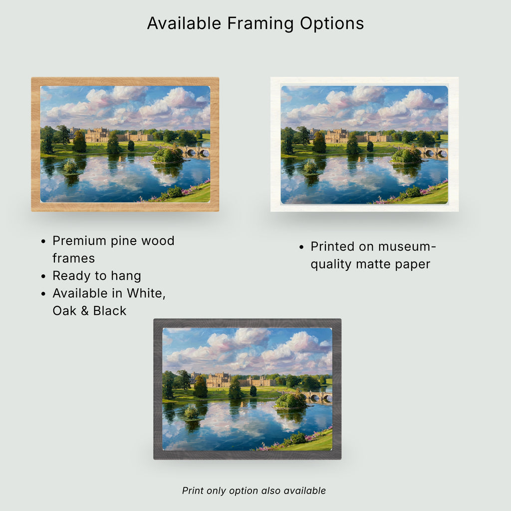 Blenheim Palace | Painterly Country House Wall Art Print