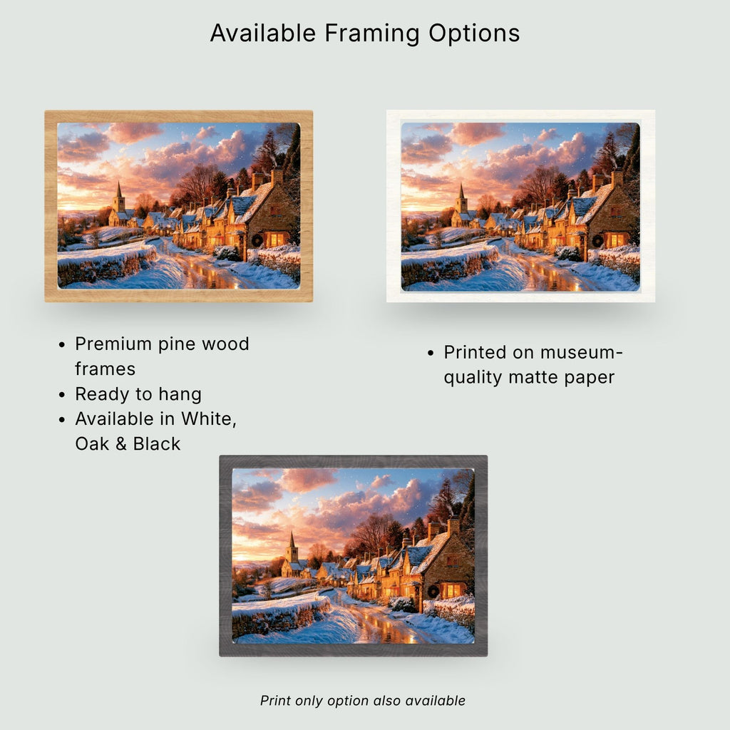 Christmas in the Cotswolds | English Countryside Wall Art