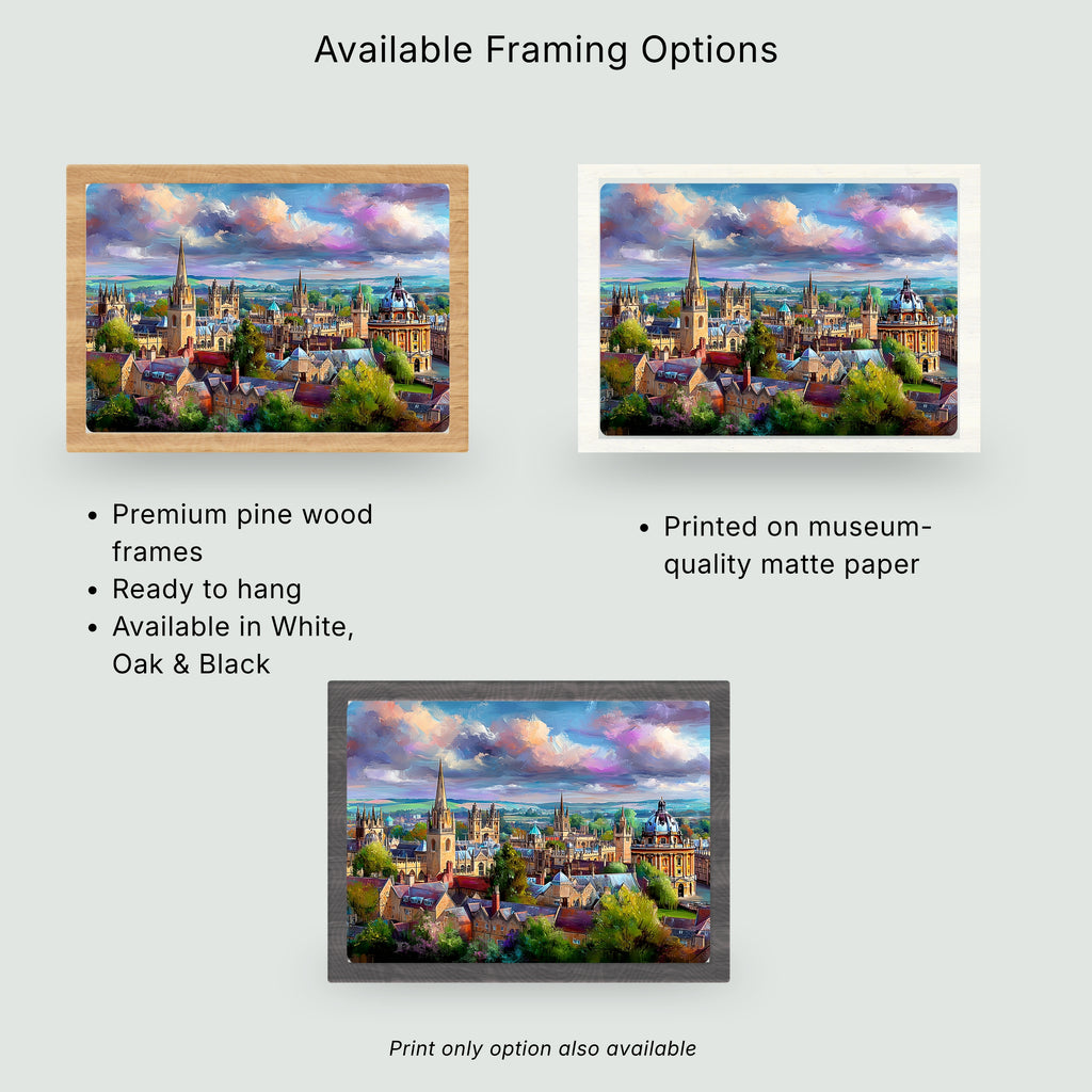 Oxford Skyline | Painterly Oxford Wall Art Print