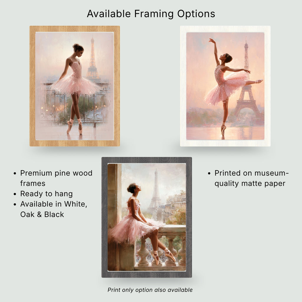 Paris Ballerina Collection | Ballet Wall Art Set of 3