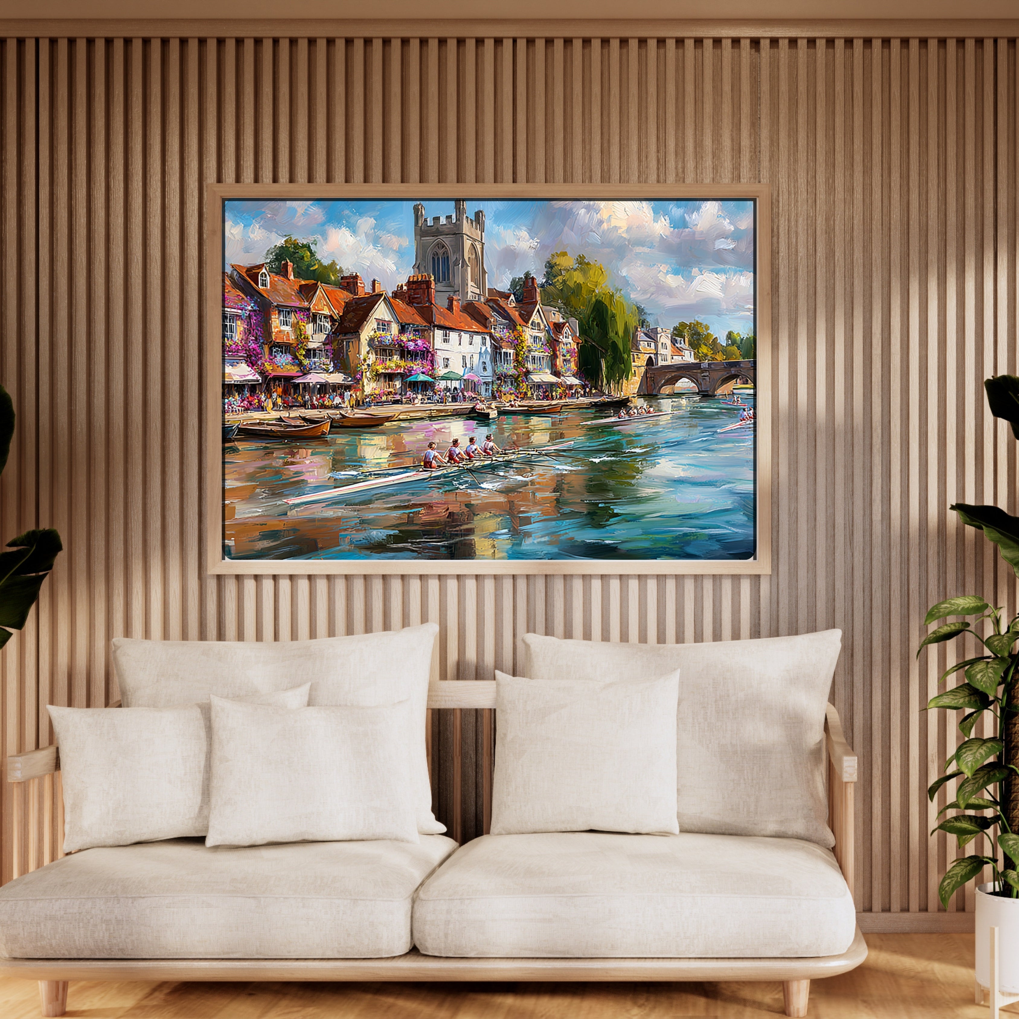 Henley-on-Thames | Painterly River & Rowing Wall Art Print