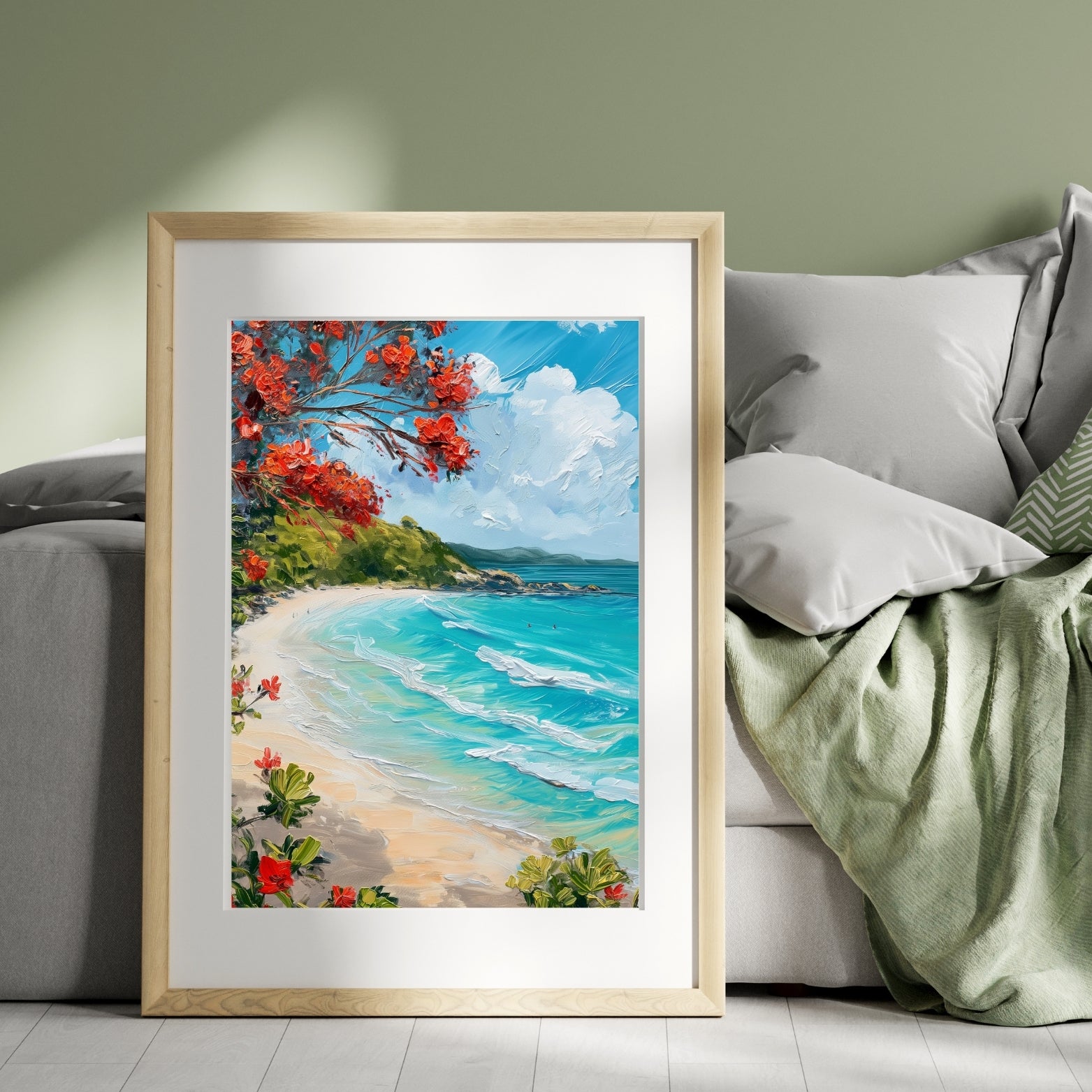 Matapouri Bay | Painterly New Zealand Coastal Wall Art Print