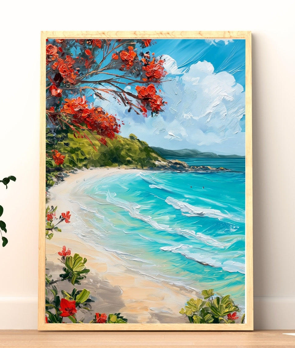 Matapouri Bay | Painterly New Zealand Coastal Wall Art Print