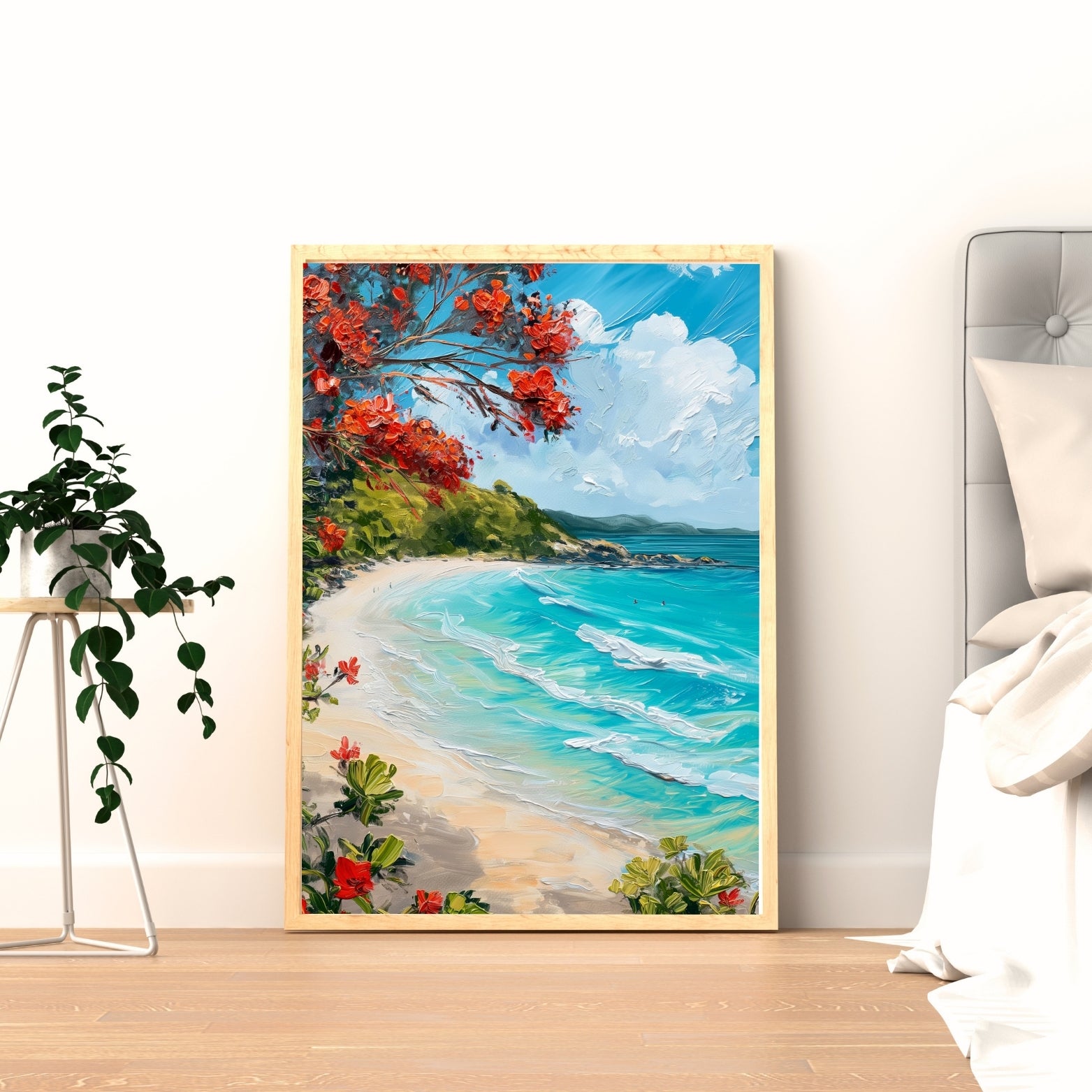 Matapouri Bay | Painterly New Zealand Coastal Wall Art Print