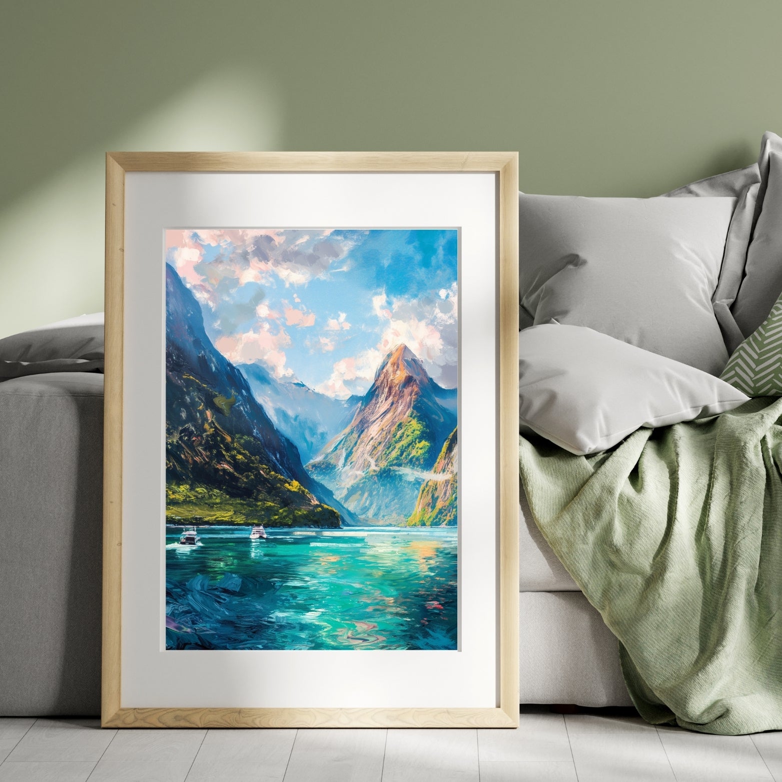 Milford Sound | Painterly New Zealand Wall Art Print