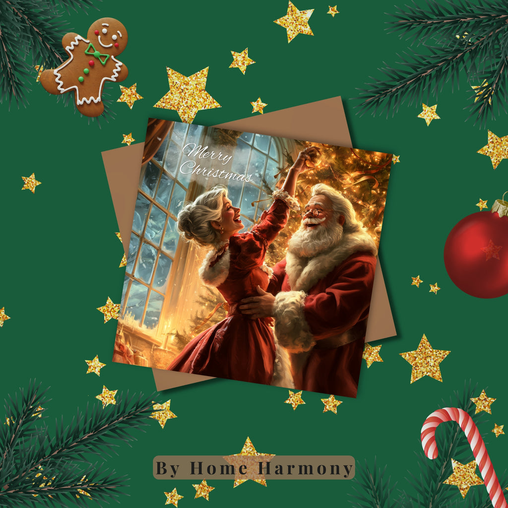 Santa & Mrs Claus Merry Christmas Card