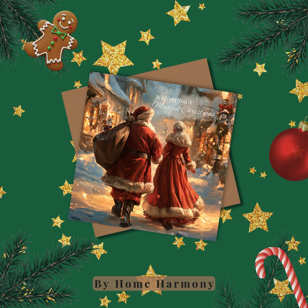 Santa & Mrs Claus Magical Christmas Card