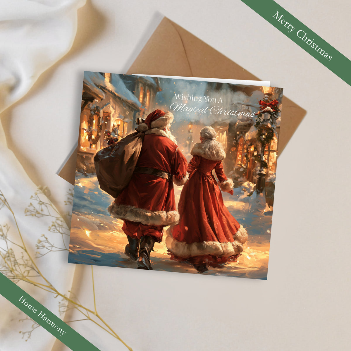 Santa & Mrs Claus Magical Christmas Card