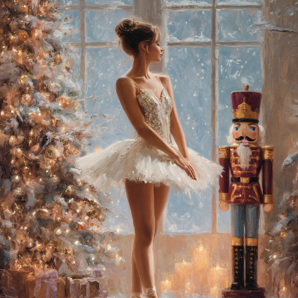 Nutcracker Ballerina Christmas Print | Ballet Wall Art