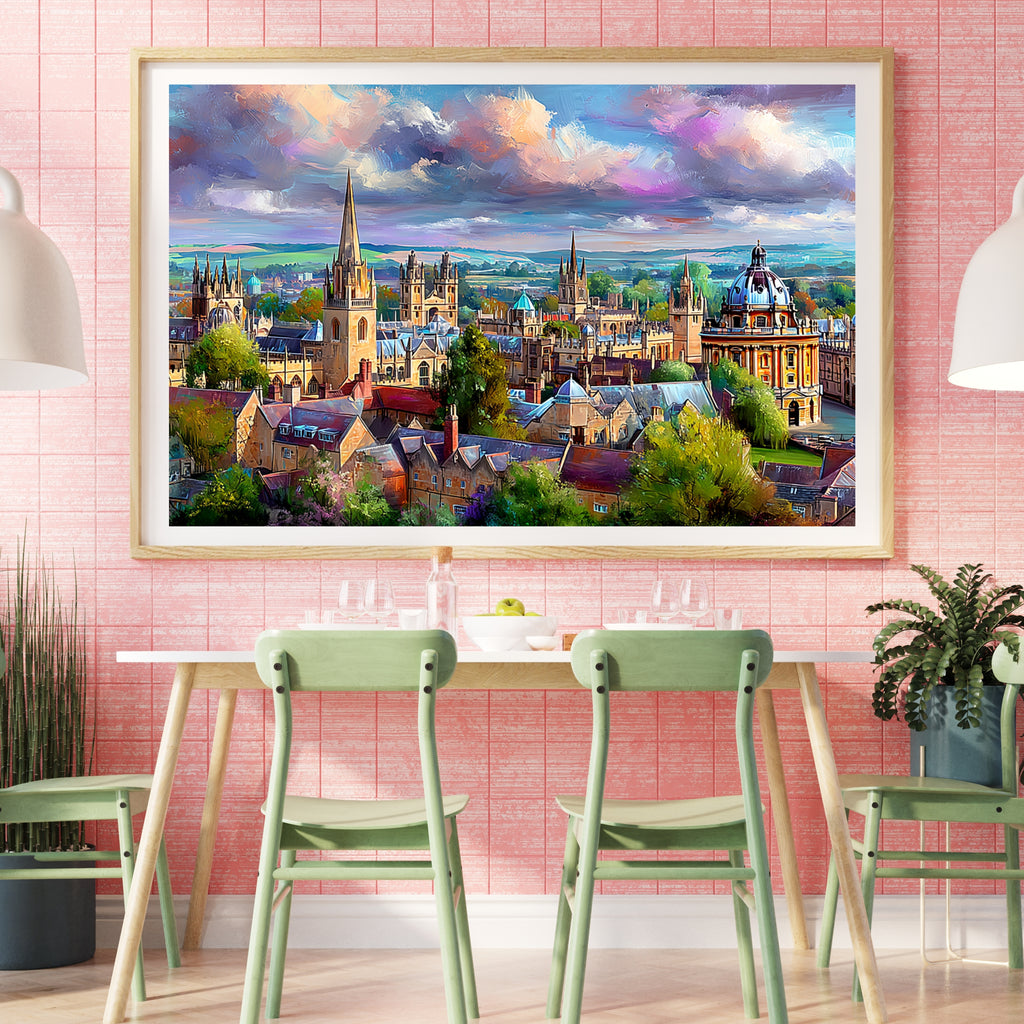 Oxford Skyline | Painterly Oxford Wall Art Print