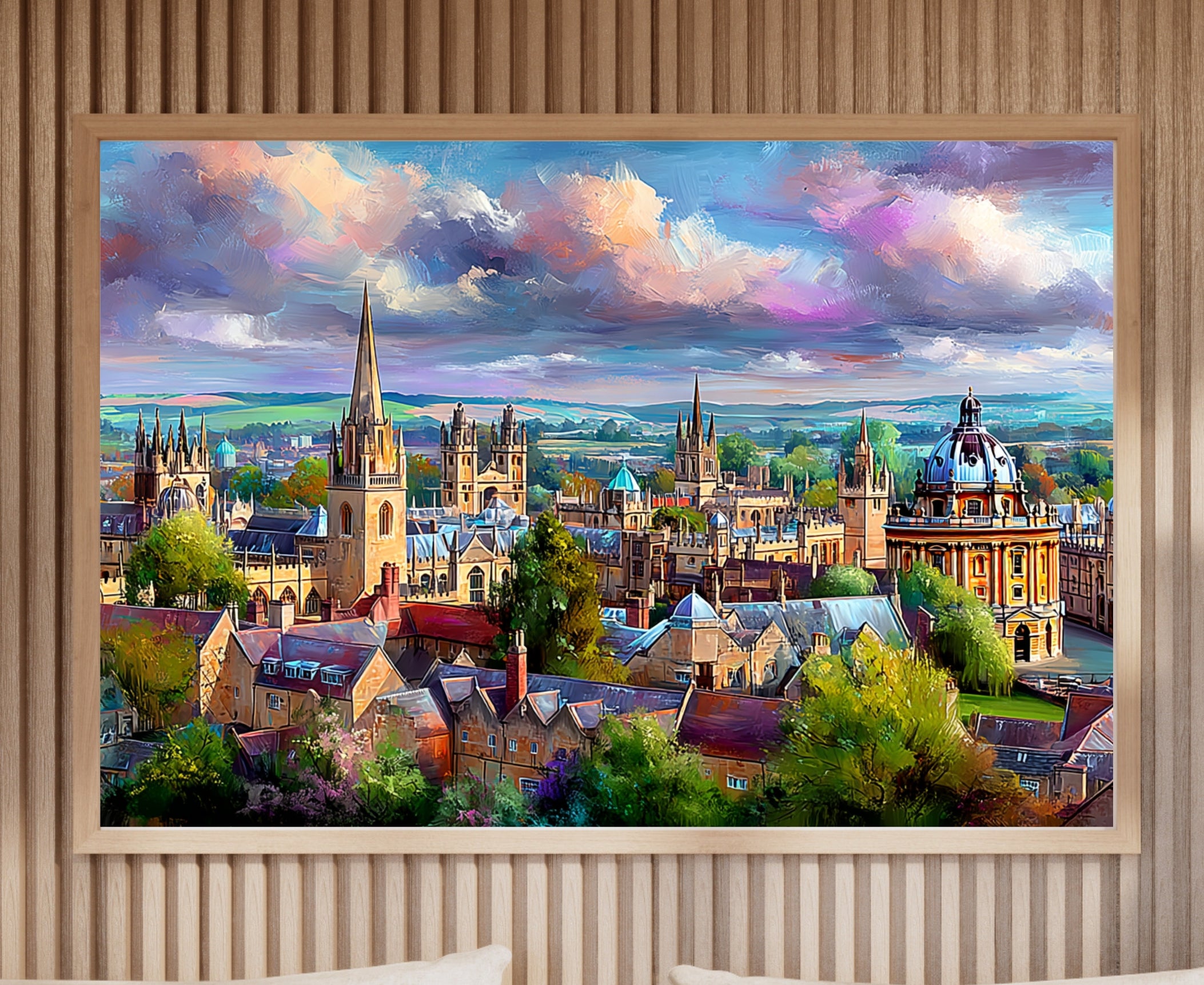 Oxford Skyline | Painterly Oxford Wall Art Print