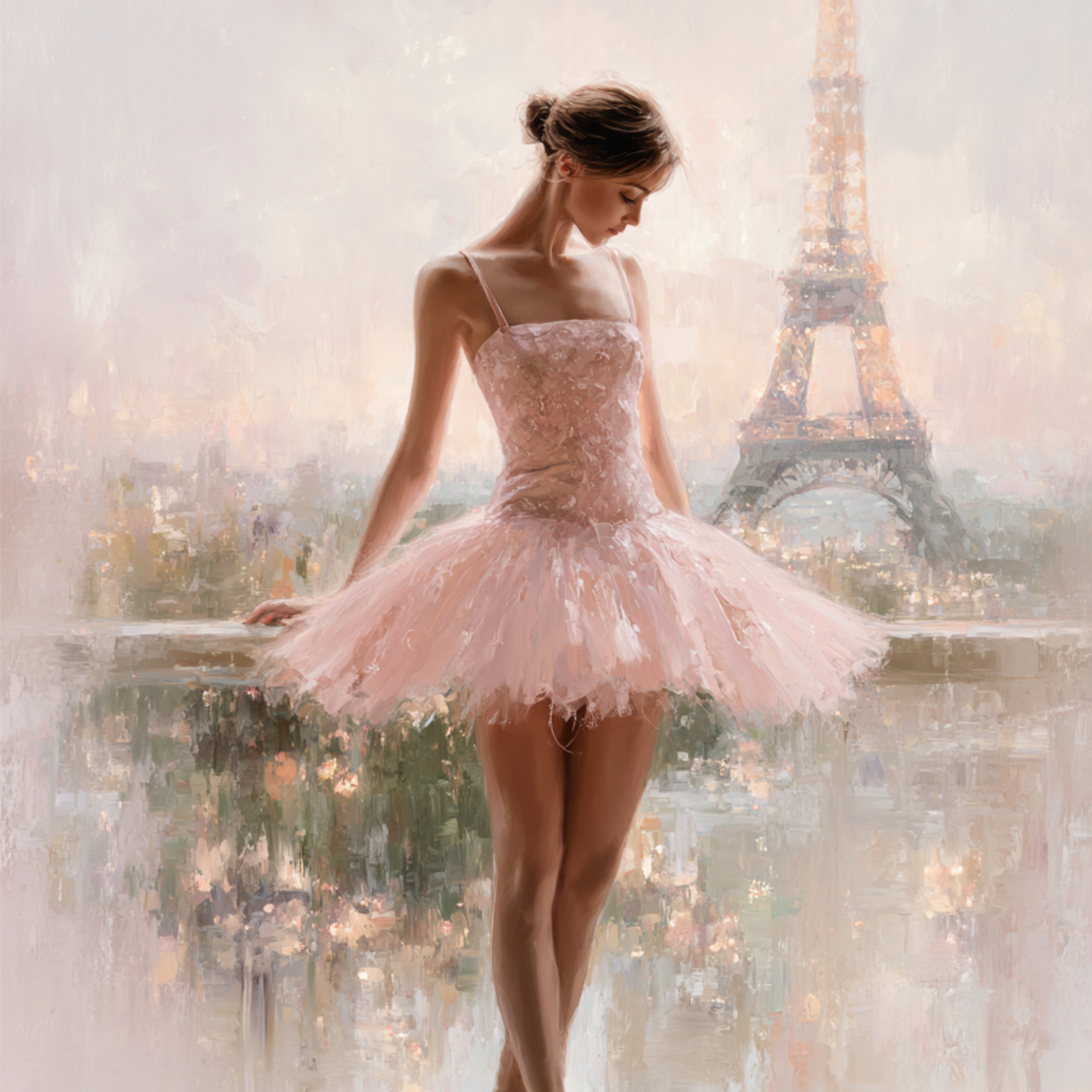 Paris Ballerina Poster | Elegant Wall Art | French Chic Decor