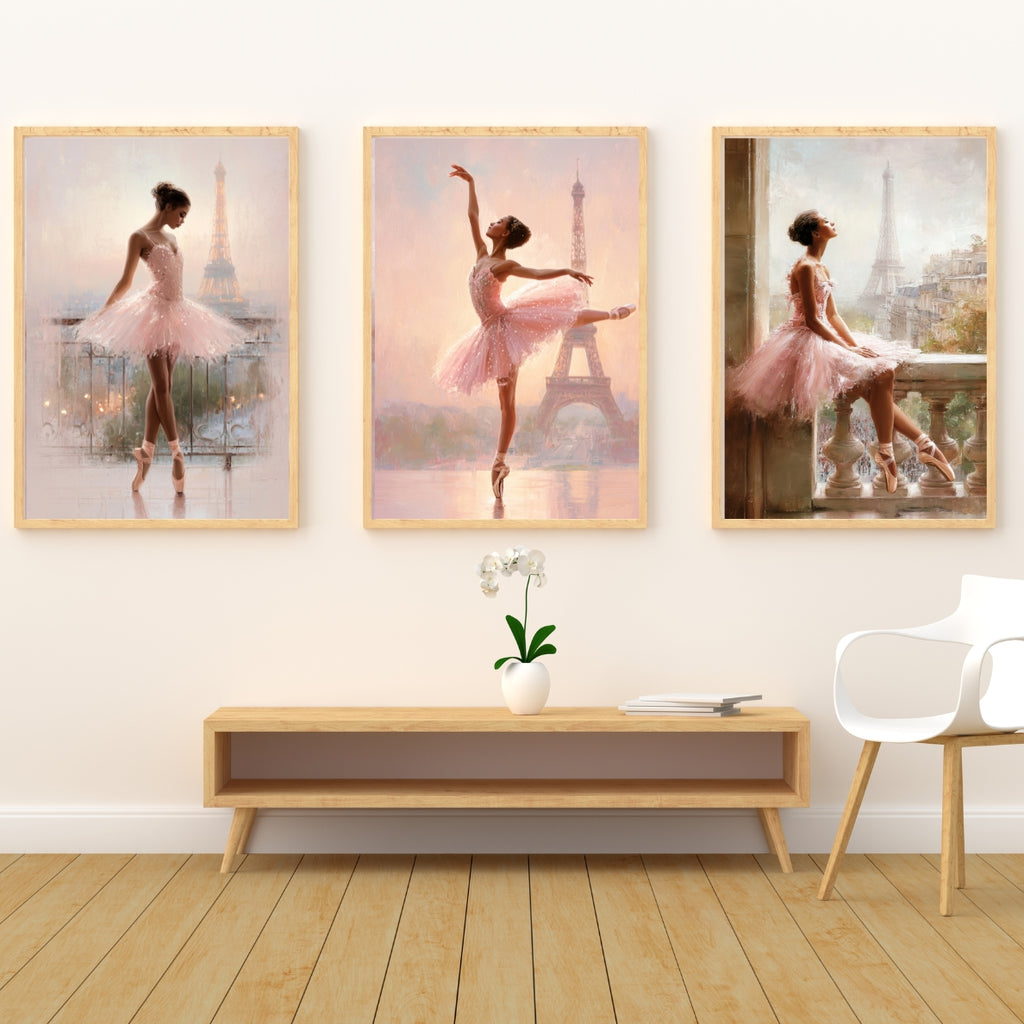 Paris Ballerina Collection | Ballet Wall Art Set of 3