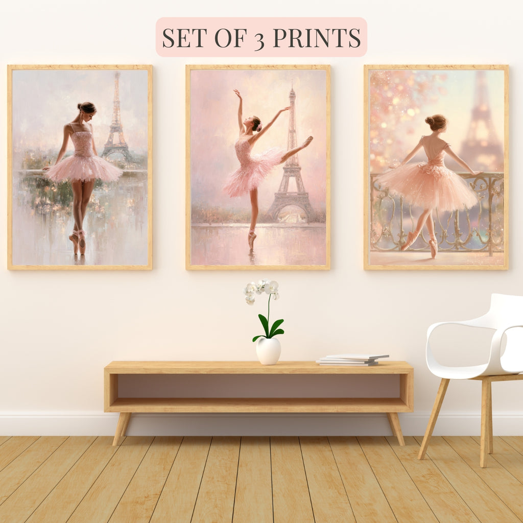 The Paris Collection | Ballerina Wall Art Set of 3