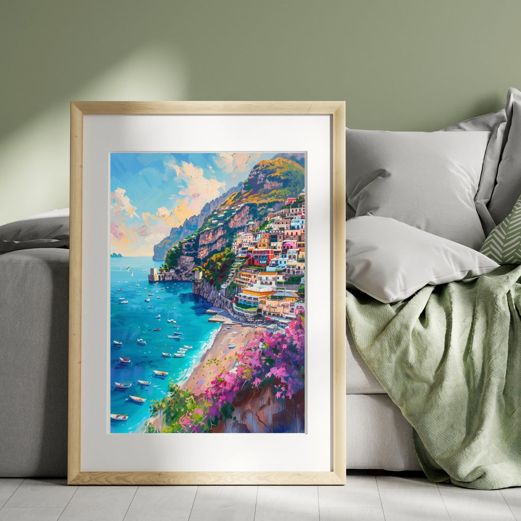 Positano | Painterly Amalfi Coast Wall Art Print