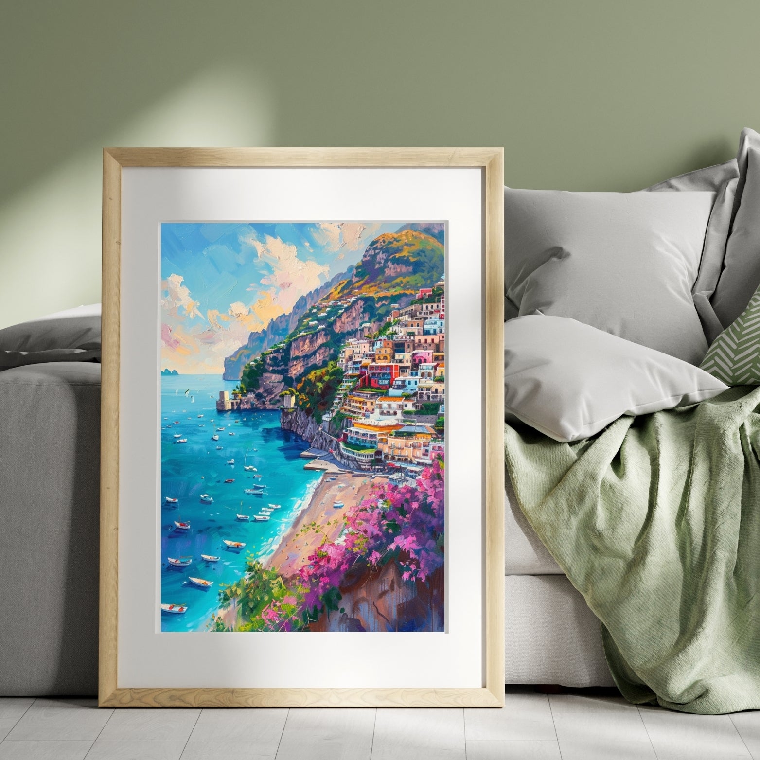 Positano | Painterly Amalfi Coast Wall Art Print