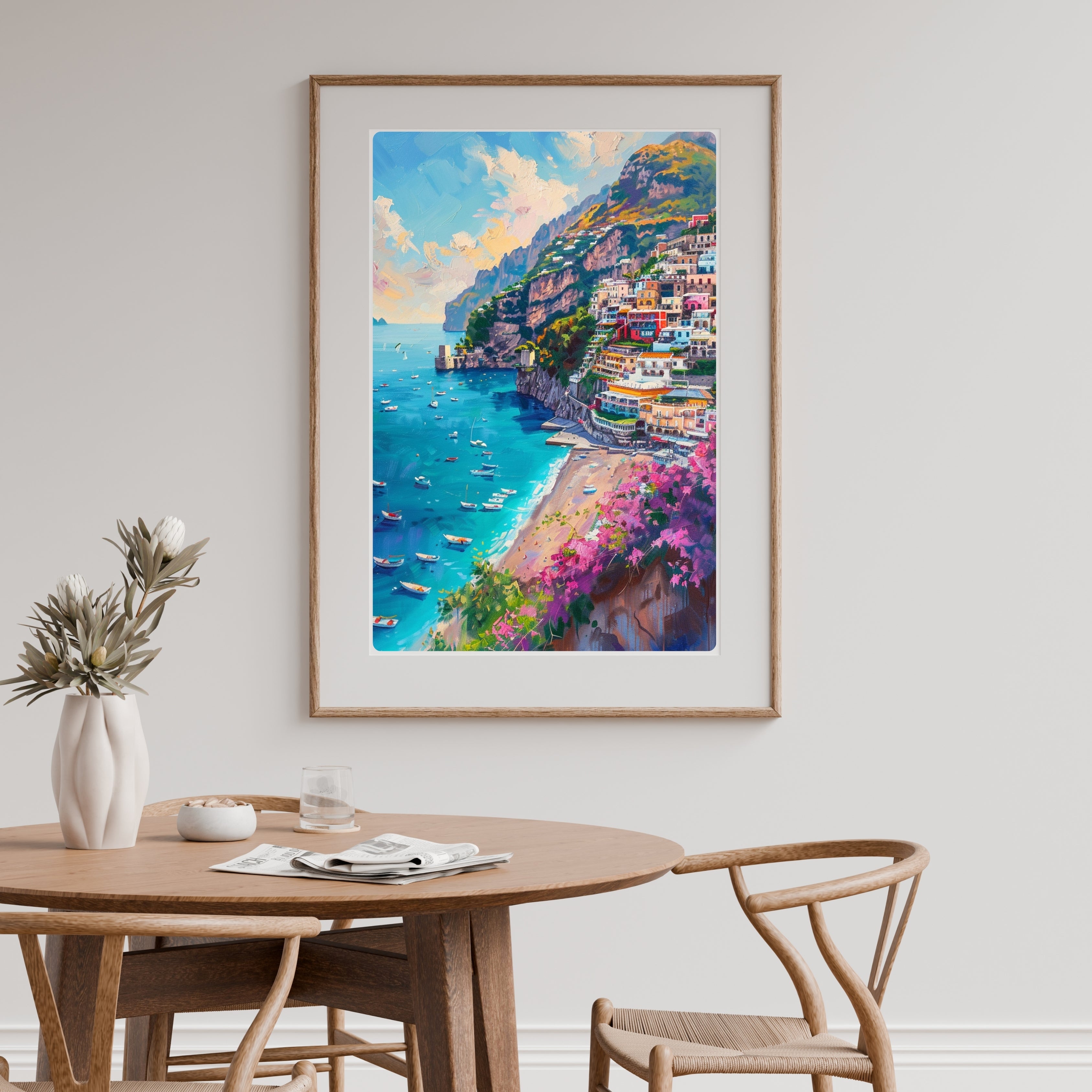 Positano | Painterly Amalfi Coast Wall Art Print
