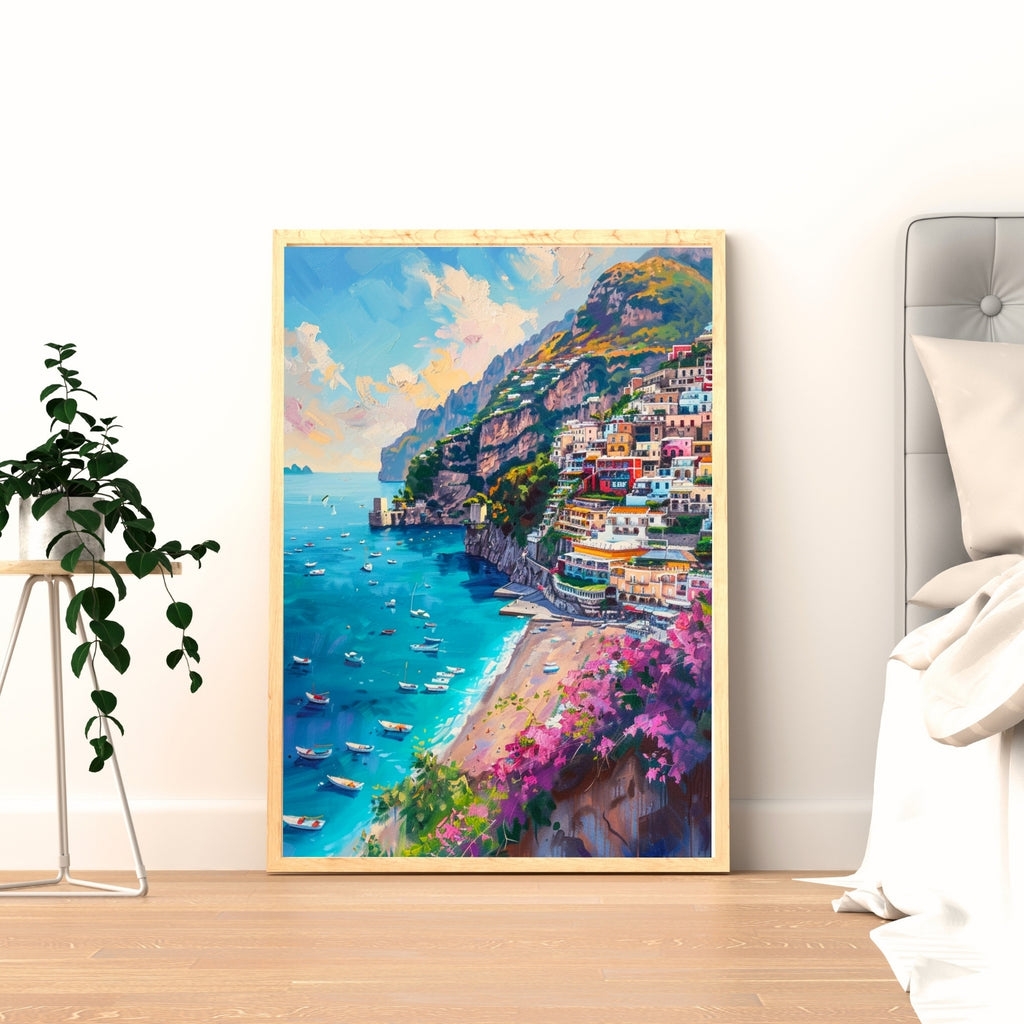 Positano | Painterly Amalfi Coast Wall Art Print