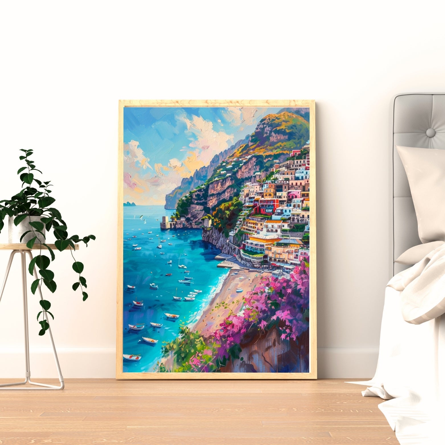 Positano | Painterly Amalfi Coast Wall Art Print