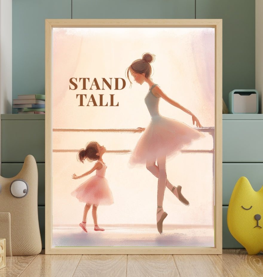 Stand Tall | Ballet Affirmation Wall Art Print