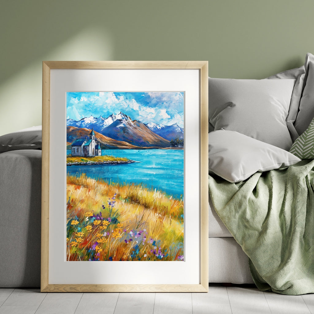 Lake Tekapo | Painterly New Zealand Wall Art Print