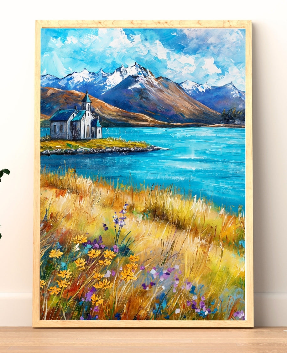 Lake Tekapo | Painterly New Zealand Wall Art Print