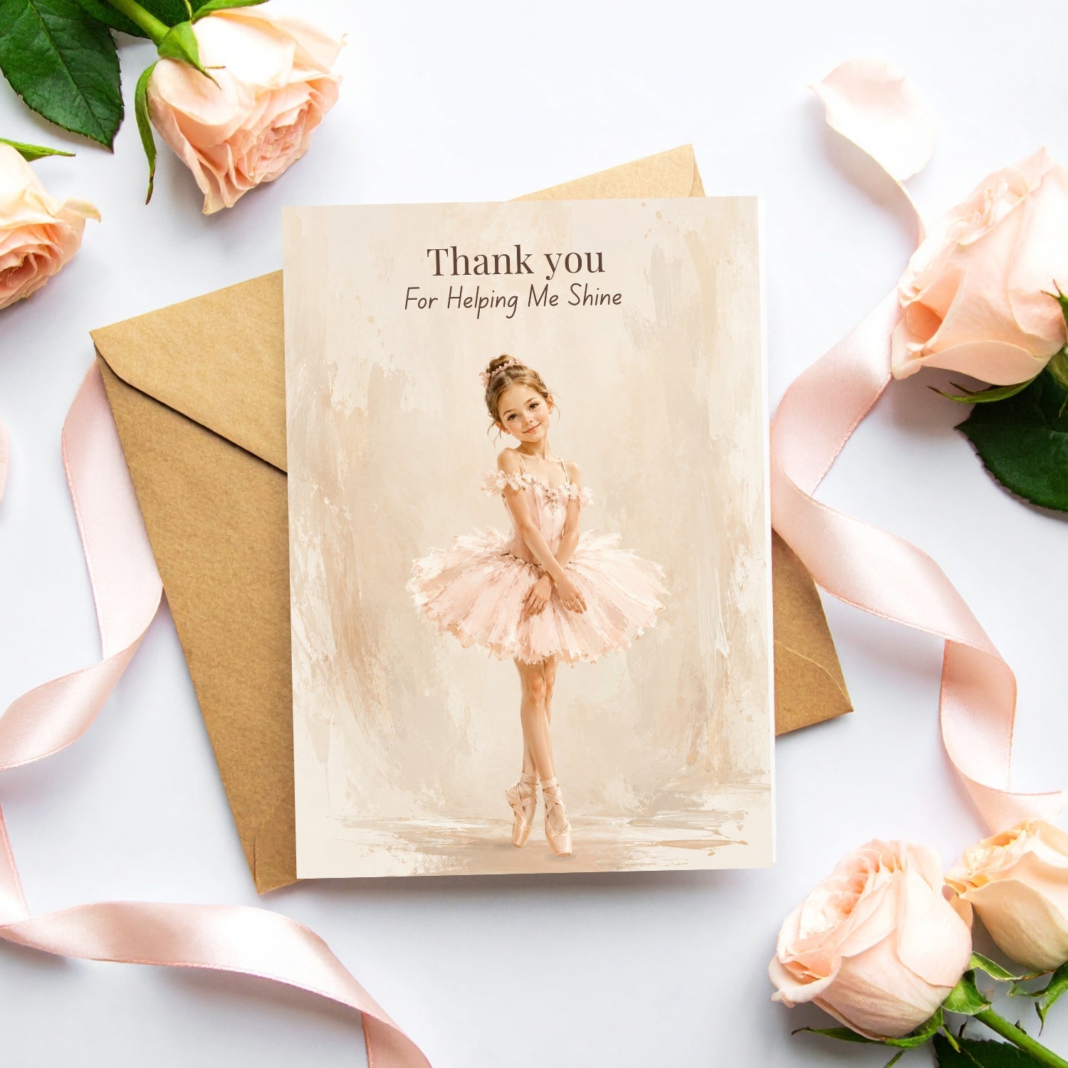 Dance Teacher Thank You Card | Ballet Teacher Card