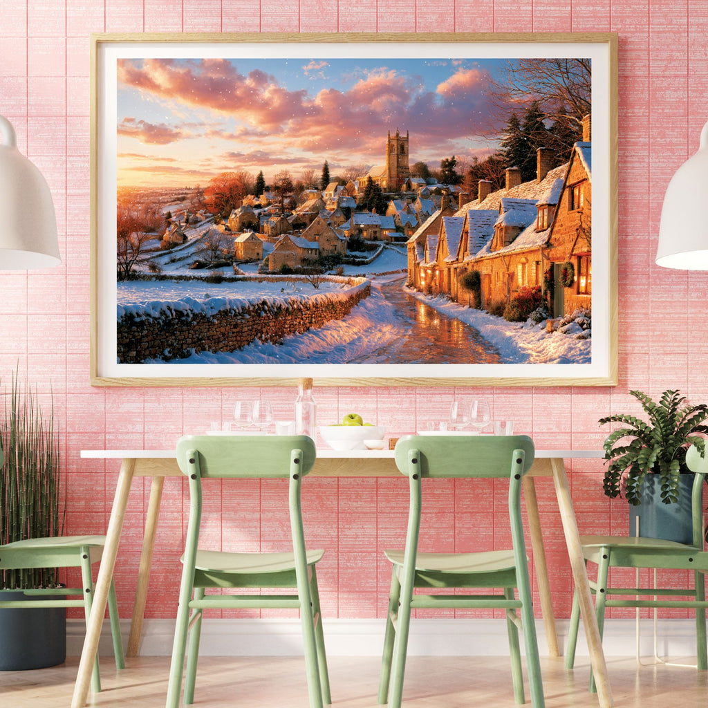 Winter in the Cotswolds | English Countryside Wall Art