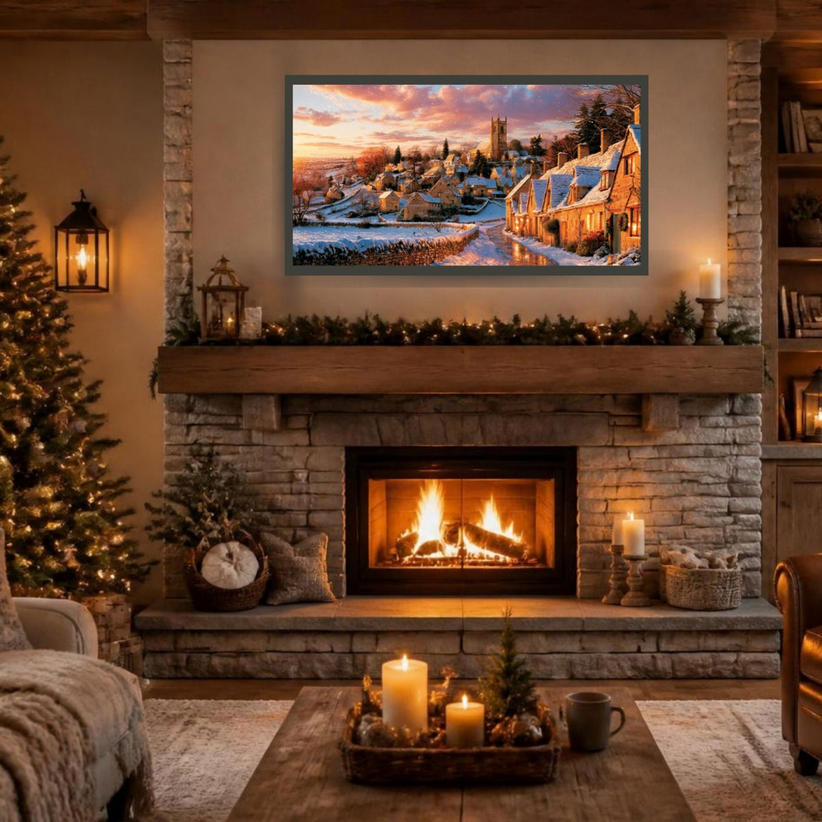 Winter in the Cotswolds | English Countryside Wall Art