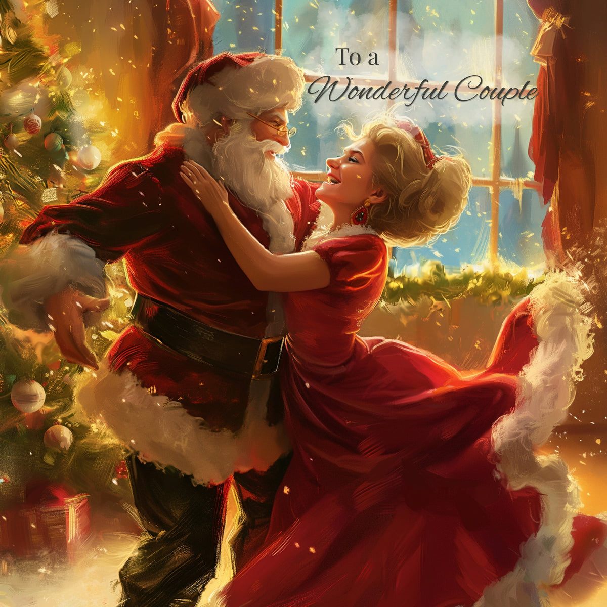 Santa & Mrs Claus Christmas Card | 3 Greetings to Choose From