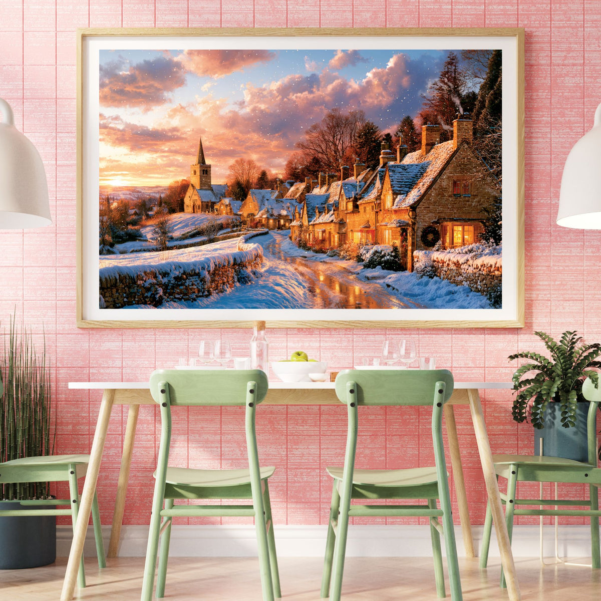 Christmas in the Cotswolds | English Countryside Wall Art