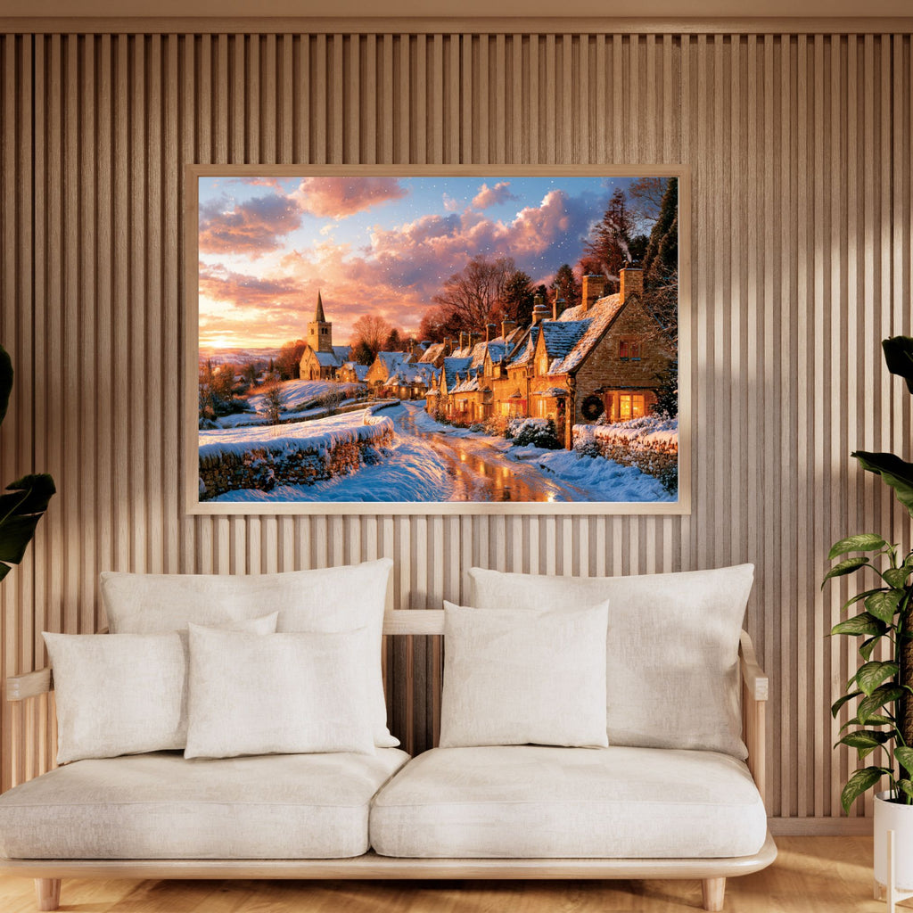 Christmas in the Cotswolds | English Countryside Wall Art