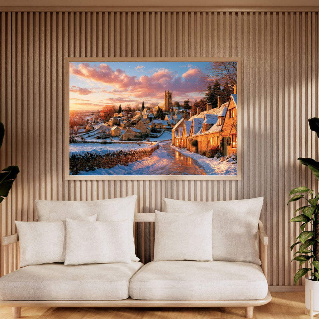 Winter in the Cotswolds | English Countryside Wall Art